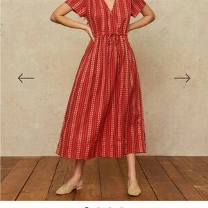 NWT Christy Dawn The Dawn Dress in Hibiscus Zinnia Stripe-M